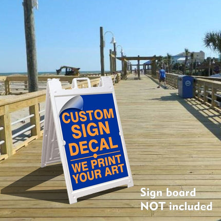 REPLACEMENT SIGN | A-Frame Sidewalk | Custom Signage Decal Sticker 24x36