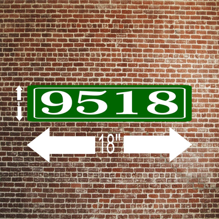 Personalized Home Address Sign | Aluminum Sign 4" x 12" | Custom House Number Plaque