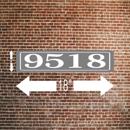 Personalized Home Address Sign | Aluminum Sign 4" x 12" | Custom House Number Plaque