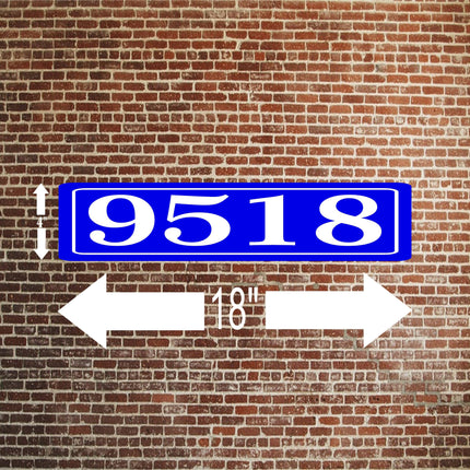 Personalized Home Address Sign | Aluminum Sign 4" x 12" | Custom House Number Plaque