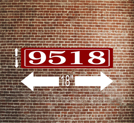 Personalized Home Address Sign | Aluminum Sign 4" x 12" | Custom House Number Plaque