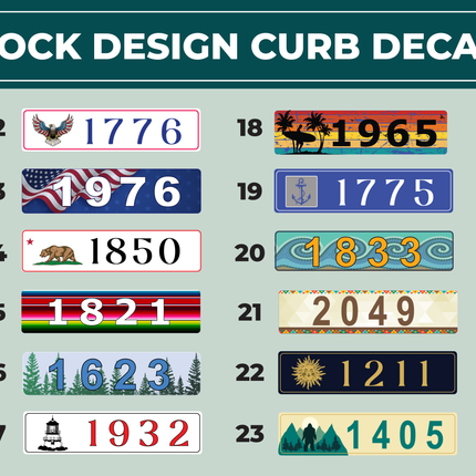 Decal Street Stock Curb Decals
