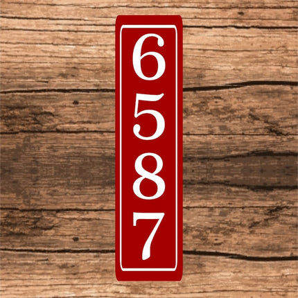 Personalized Home Address Sign Aluminum 3" x 12" | Custom House Number Plaque
