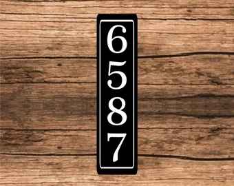 Personalized Home Address Sign Aluminum 3" x 12" | Custom House Number Plaque