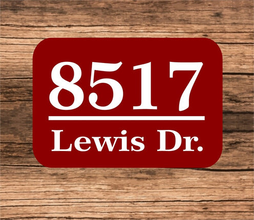 Personalized Home Address Sign | Aluminum sign 10" x 6" | Custom House Number Plaque