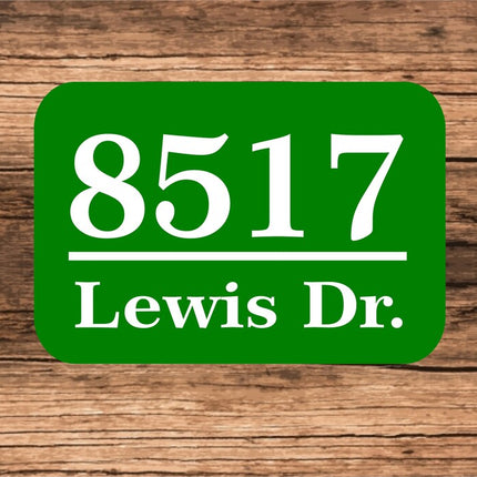 Personalized Home Address Sign | Aluminum sign 10" x 6" | Custom House Number Plaque