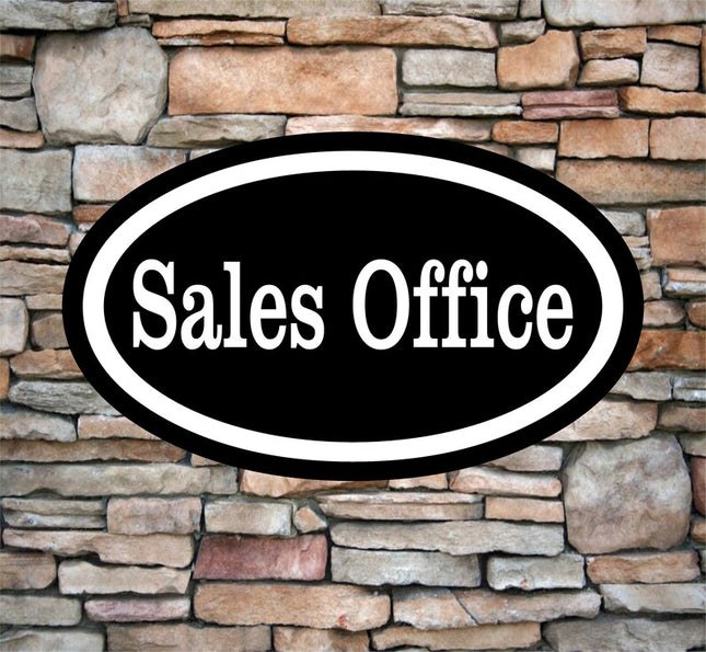 Sales Office Aluminum Metal Sign 7" x 12" | Business Car sign