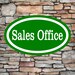 Sales Office Aluminum Metal Sign 7" x 12" | Business Car sign