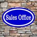 Sales Office Aluminum Metal Sign 7" x 12" | Business Car sign