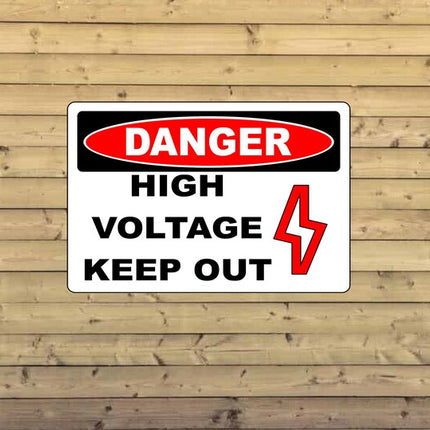 OSHA Danger High Voltage Keep Out Sign | metal sign.