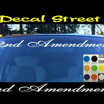 2nd Amendment Windshield | Visor Die Cut | Vinyl Decal Sticker | Visor Banner