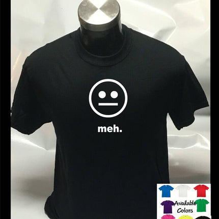 Meh. Meme T Shirt | Funny College Geek Nerd shirt| meh Tee Cute Gift | Novelty Emoji shirt