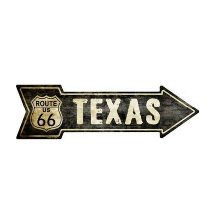 Route 66 Texas Metal arrow Sign