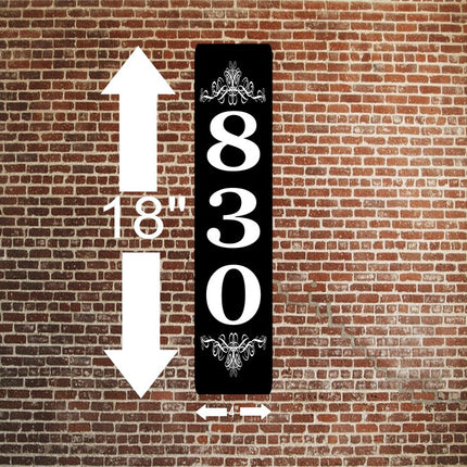 Personalized Home Address Sign Aluminum 4" x 18" | Custom House Number Plaque