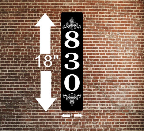 Personalized Home Address Sign Aluminum 4" x 18" | Custom House Number Plaque