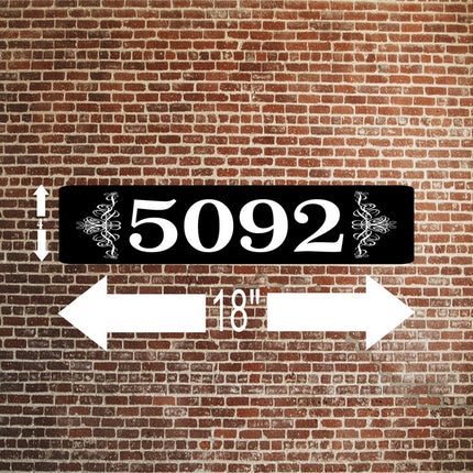 Personalized Home Address Sign Aluminum 4" x 18" | Custom House Number Plaque