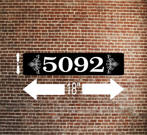 Personalized Home Address Sign Aluminum 4" x 18" | Custom House Number Plaque