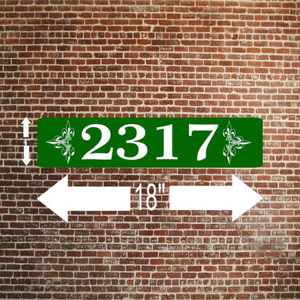 Personalized Home Address Sign Aluminum 4" x 18" Custom House Number Plaque