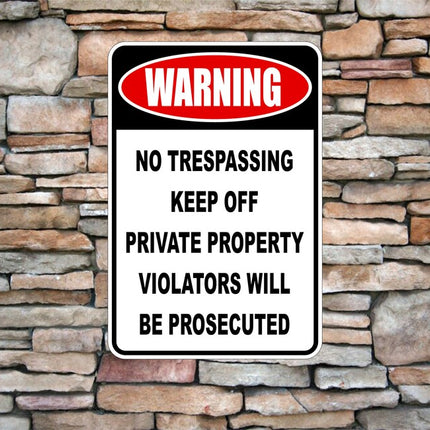 Warning Neighborhood Sign | Aluminium Metal Sign|