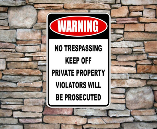 Warning Neighborhood Sign | Aluminium Metal Sign|