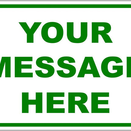 Custom Metal Sign | Personalized Aluminum sign 12" x 8" | Indoor / Outdoor sign