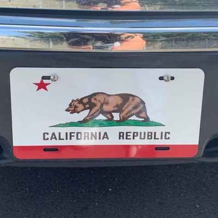 California State Flag 6" x 12" Aluminum Vanity Plate