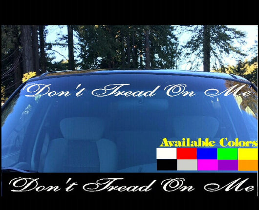 Don't Tread On Me Windshield | Visor Die Cut | Vinyl Decal Sticker | Visor Banner