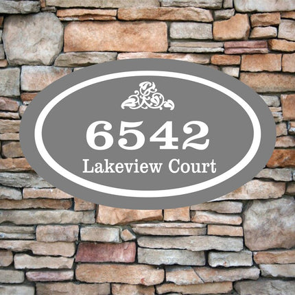 Personalized Home Address Sign |  Aluminum Metal sign 12" x 7" | Custom House Number Plaque