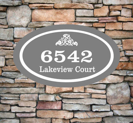 Personalized Home Address Sign |  Aluminum Metal sign 12" x 7" | Custom House Number Plaque