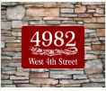 Personalized Home Address Sign | Aluminum Metal sign 12" x 8"| Custom House Number Plaque