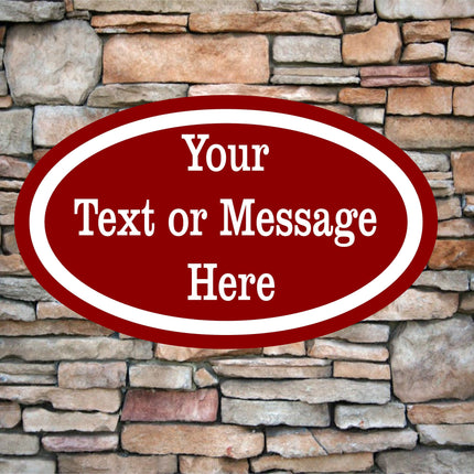 Custom Text Sign  | Personalized 12" x 7" Aluminum Sign