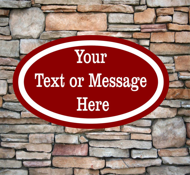 Custom Text Sign  | Personalized 12" x 7" Aluminum Sign