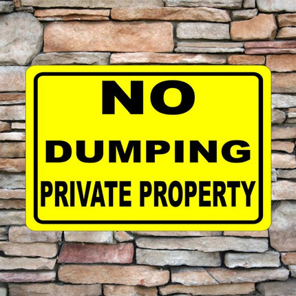 No Dumping sIgn | Private Property sign | Littering Restriction Notice | Aluminum Metal Sign