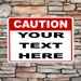 Personalized Caution Sign  |  Custom Aluminum Sign 12" x 8"