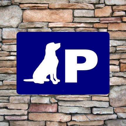 Dog Parking Sign | Aluminum Metal sign 12" x 8"|