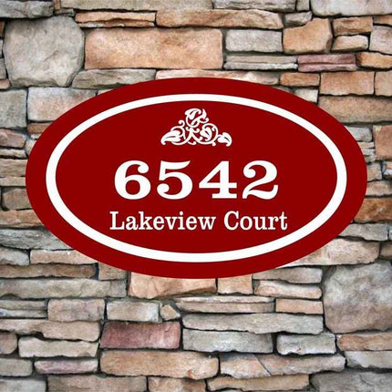 Custom Aluminum House Number Plaque | Personalized Home Address Sign | 12x7 Inches