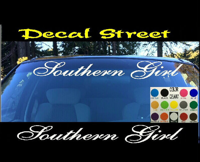 Southern Girl Windshield | Visor Die Cut | Vinyl Decal Sticker | Visor Banner