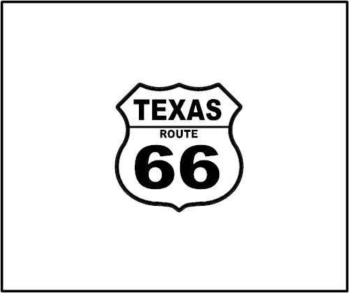 Route 66 Texas Aluminum Metal Sign