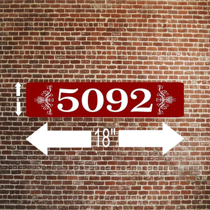 Personalized Home Address Sign Aluminum 4" x 18" | Custom House Number Plaque