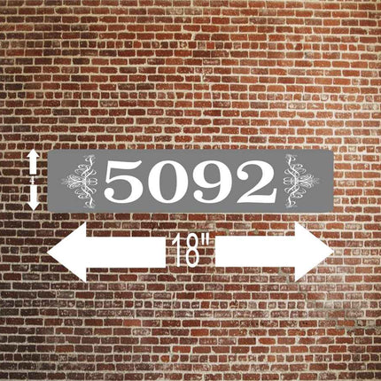 Personalized Home Address Sign Aluminum 4" x 18" | Custom House Number Plaque