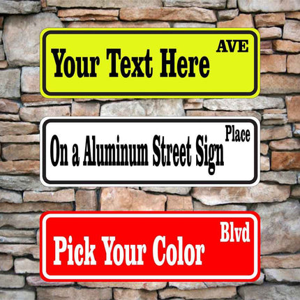 Personalized street 3" x 12" sign | Aluminum address sign |