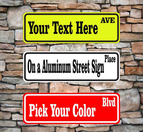 Personalized street 3" x 12" sign | Aluminum address sign |