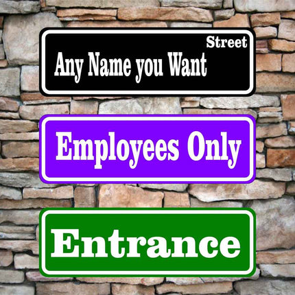 Personalized street 3" x 12" sign | Aluminum address sign |