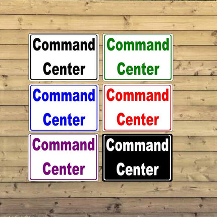 COMMAND CENTER Aluminum Sign Metal | Customized Size metal Sign