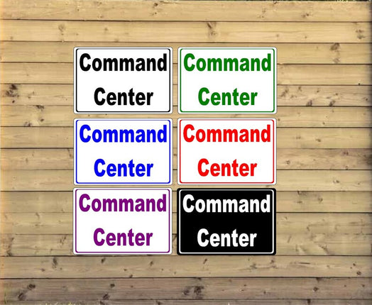 COMMAND CENTER Aluminum Sign Metal | Customized Size metal Sign