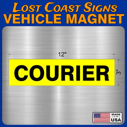 Courier Car truck Magnet  12" x3"