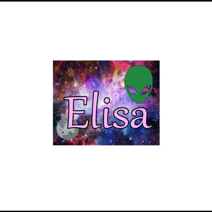 Custom Personalized Name Mouse pad Customized design space alien galaxy pic