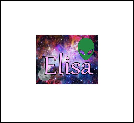 Custom Personalized Name Mouse pad Customized design space alien galaxy pic