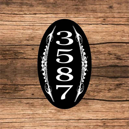 Personalized Home Address Sign Aluminum 12" x 7" Custom House Number Plaque