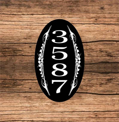 Personalized Home Address Sign Aluminum 12" x 7" Custom House Number Plaque